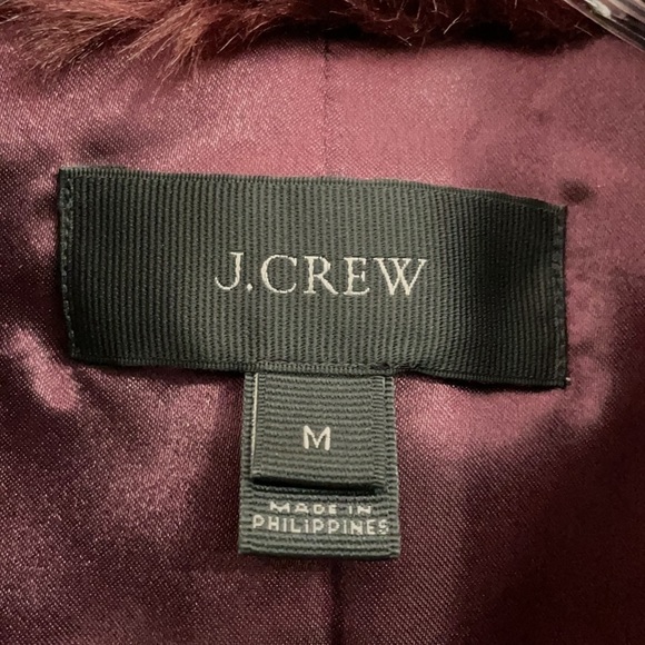 J Crew Burgundy Faux Fur Vest - Picture 5 of 9
